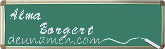Alma Borgert Visitenkarte